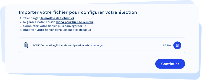Configurer vote élection PAP